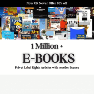 1 Million+ eBooks Bundle with 1 Million PLR Articles Bonus with PLR & MRR Rights