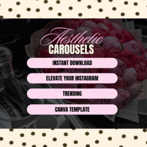 100 Aesthetic Pink Instagram Carousel Templates – Editable Canva Designs with PLR & MRR Rights