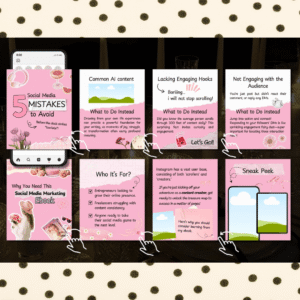 100 Aesthetic Pink Instagram Carousel Templates – Editable Canva Designs with PLR & MRR Rights