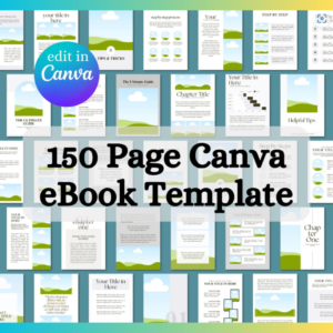 150 Canva eBook Template, Course Workbook Template