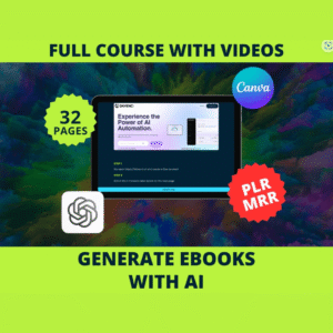 AI eBook Creation Masterclass – Step-by-Step Video Training to Generate Complete eBooks with ChatGPT with PLR & MRR Rights