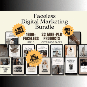 Faceless Digital Entrepreneur Vault – 26 DFY Digital Marketing Products with MRR Rights