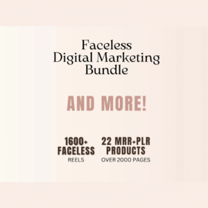 Faceless Digital Entrepreneur Vault – 26 DFY Digital Marketing Products with MRR Rights
