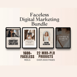 Faceless Digital Entrepreneur Vault – 26 DFY Digital Marketing Products with MRR Rights