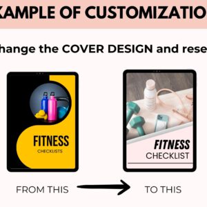 30-Page Fitness Checklist & Coaching Printable for Canva + PDF with PLR & MRR Rights