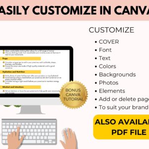 30-Page Fitness Checklist & Coaching Printable for Canva + PDF with PLR & MRR Rights