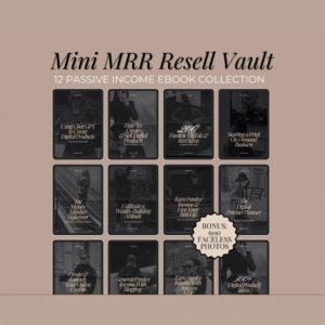 Passive Income eBook Bundle for Digital Resale & Social Media Marketing with PLR & MRR Rights