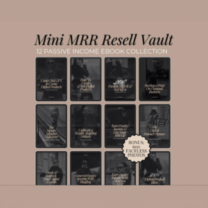 Passive Income eBook Bundle for Digital Resale & Social Media Marketing with PLR & MRR Rights