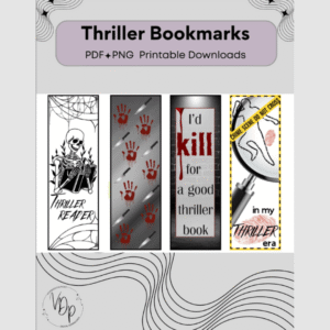 Thriller & Psychological Thriller Bookmark Bundle with PLR & MRR Rights