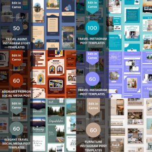 3500+ Canva Social Media Templates Mega Bundle for Instagram, Facebook & Pinterest with PLR & MRR Rights